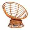 Кресло-качалка PAPASAN/ПАПАСАН w 23/01 B /с подушкой/ 115х78х104 см, Cognac (коньяк), ткань Коричневый, 3М7-147