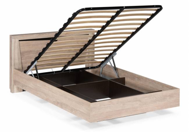 Кровать Магантия 160х200 с ПМ парящая дуб баррик