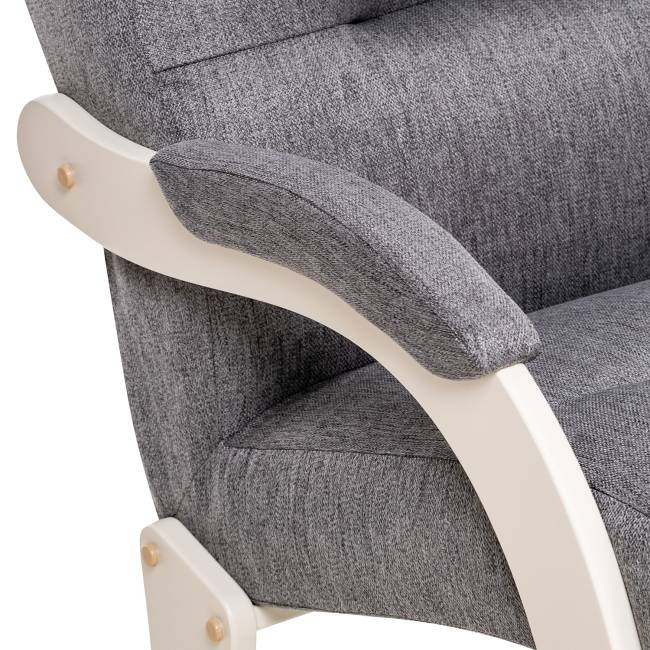 Кресло-качалка Leset Дэми Слоновая кость Malmo 90 (серый)