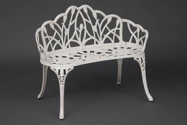 Скамья Secret de Maison Штраус/Strauss алюминиевый сплав, 99хх56х76см, античный белый белый алюминиевый сплав