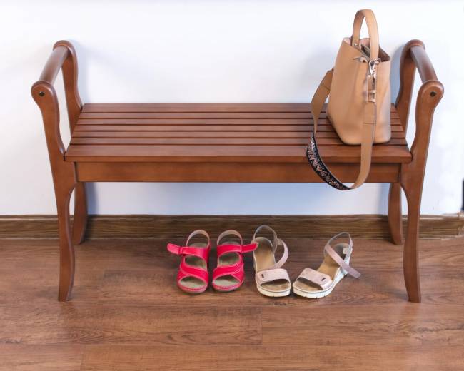 Банкетка с подлокотниками Лулу, орех