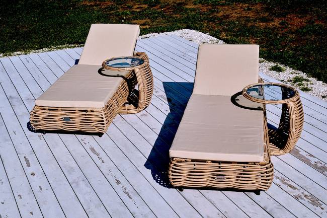 MOKKA MAJORCA боковой столик, цвет соломенный