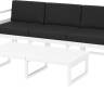 Комплект пластиковой мебели Mykonos XL белый, черный