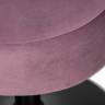 Пуф DOBRIN DANNY BLACK, пудрово-сиреневый велюр (MJ9-52)