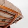 Кресло-качалка PAPASAN/ПАПАСАН w 23/01 B /с подушкой/ 115х78х104 см, Pecan (орех), экошерсть Коричневый, 1811-5