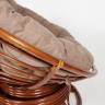 Кресло-качалка PAPASAN/ПАПАСАН w 23/01 B /с подушкой/ 115х78х104 см, Pecan (орех), экошерсть Коричневый, 1811-5