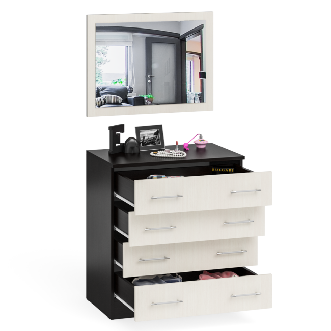 Комод с зеркалом Фиеста цвет венге/дуб лоредо Комод с зеркалом Фиеста цвет венге/дуб лоредо