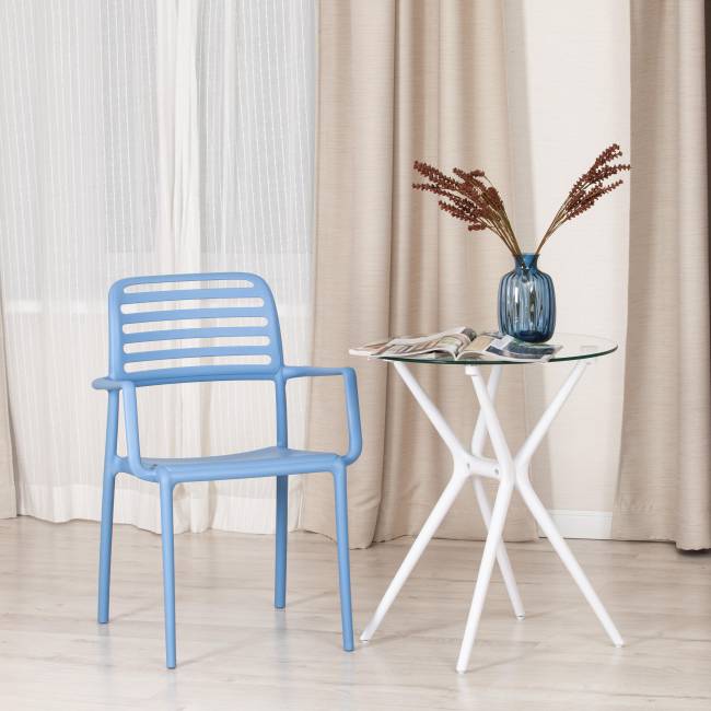 Кресло Valutto/Валутто (мод. 54) пластик, 58х57х86см, бледно-голубой 33780 (Комплект из 4 шт.) Pale blue (бледно-голубой) 33780 пластик