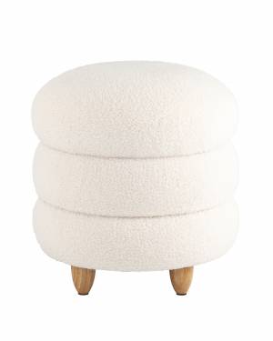 Пуф с ящиком Винни L тедди белый