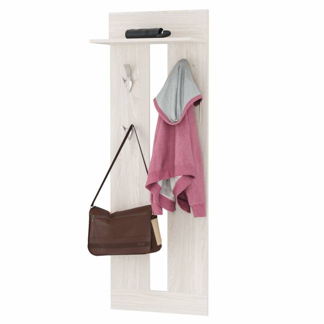 Тумба с вешалкой для верхней одежды и тумба-комод Ника цвет ясень анкор светлый