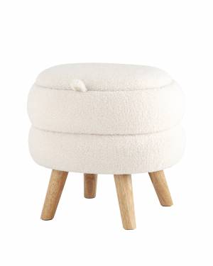 Пуф с ящиком Винни M тедди белый