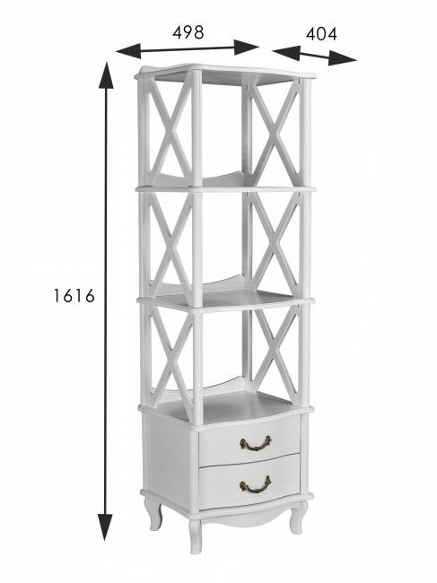 Этажерка Джульетта 3 уровня, молочный дуб Л