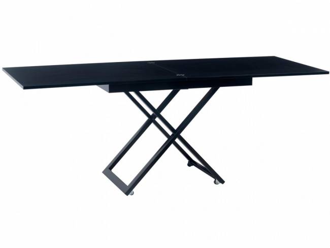 Стол-трансформер Левмар Cross G27/S53 черный глянец/ опоры черные Стол-трансформер Левмар Cross G27/S53 черный глянец/ опоры черные