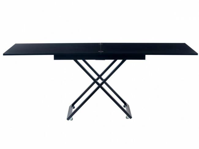 Стол-трансформер Левмар Cross G27/S53 черный глянец/ опоры черные Стол-трансформер Левмар Cross G27/S53 черный глянец/ опоры черные