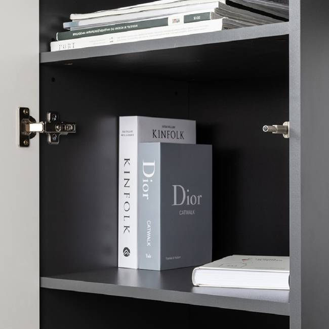 Два шкафа Сидней 13.200 цвет антрацит/МДФ веллюто капучино Два шкафа Сидней 13.200 цвет антрацит/МДФ веллюто капучино