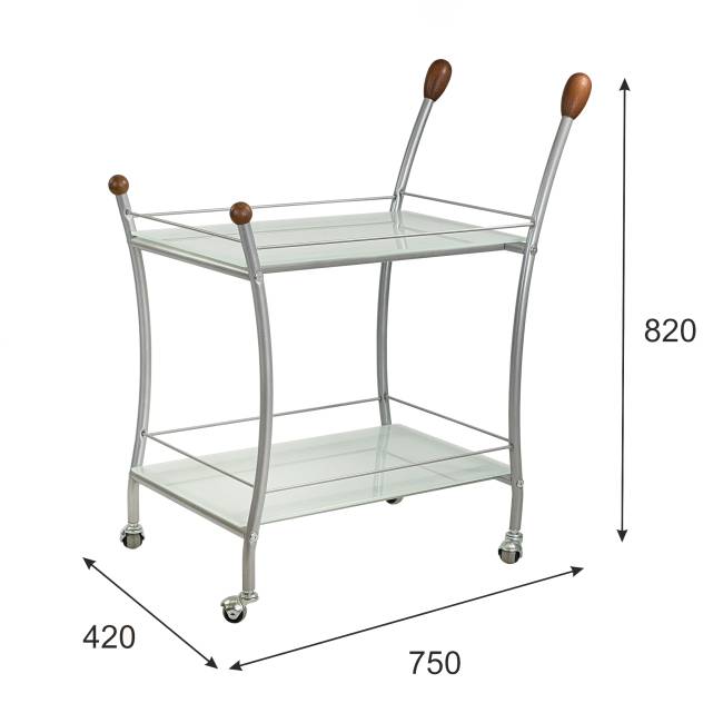 Стол сервировочный Поло металлик/ матовое Стол сервировочный Поло металлик/ матовое