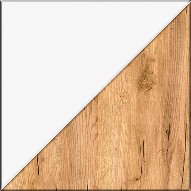 Большой комод две дверки четыре ящика с вешалкой с полкой и два шкаф-пенала Остин цвет белый шагрень/дуб крафт золотой Большой комод две дверки четыре ящика с вешалкой с полкой и два шкаф-пенала Остин цвет белый шагрень/дуб крафт золотой