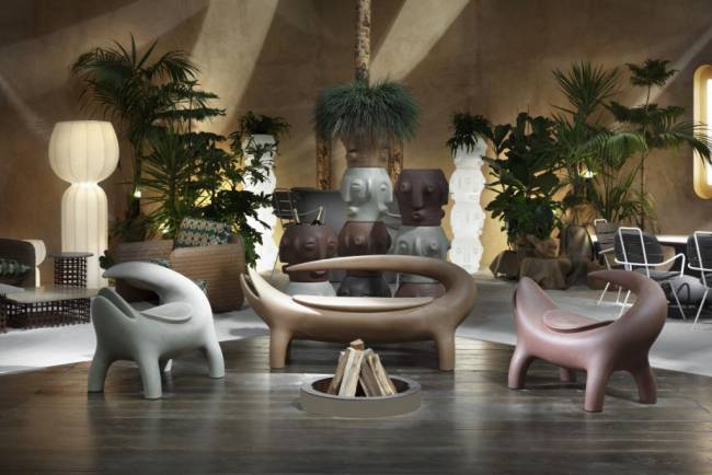 Кашпо из биопластика Threebu Pot Special земля Саванны 450х450х450 мм