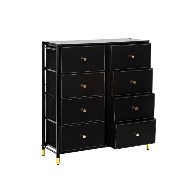 Комод Leset Хайди 8 ящиков Чёрный Чёрный Комод Leset Хайди 8 ящиков Чёрный Чёрный