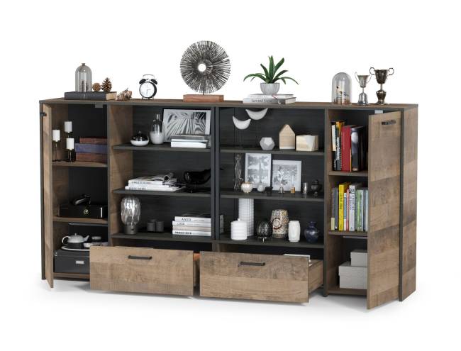 Два комода с дверкой и ящиком Трувор цвет дуб гранж песочный/интра Два комода с дверкой и ящиком Трувор цвет дуб гранж песочный/интра