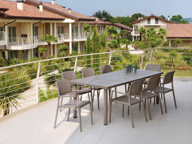 Стол пластиковый раздвижной Libeccio тортора 1600-2200х740х1000 мм Стол пластиковый раздвижной Libeccio тортора 1600-2200х740х1000 мм