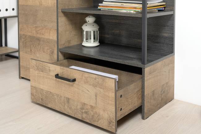 Два комода с ящиком и дверкой и комод с тремя ящиками Трувор цвет дуб гранж песочный/интра Два комода с ящиком и дверкой и комод с тремя ящиками Трувор цвет дуб гранж песочный/интра