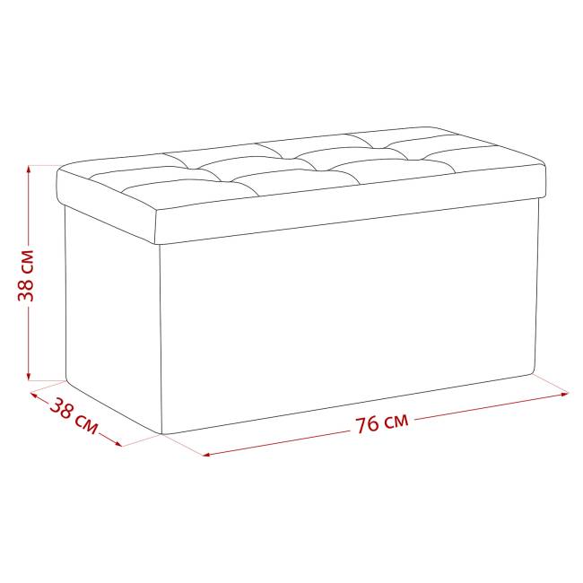 Пуф Leset Леда складной с крышкой Velutto 12 Пуф Leset Леда складной с крышкой Velutto 12