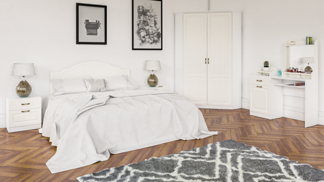 Стол туалетный с зеркалом и настольной полкой Ливерпуль цвет ясень ваниль/белый Стол туалетный с зеркалом и настольной полкой Ливерпуль цвет ясень ваниль/белый