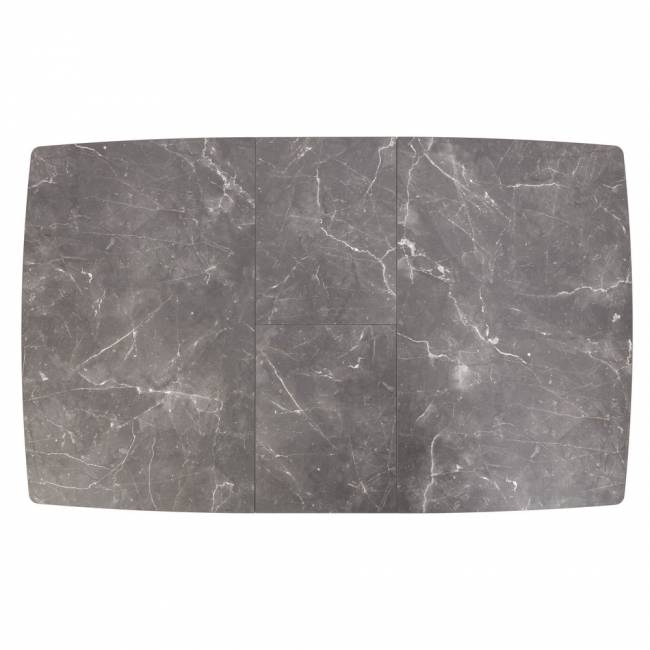 Стол Oslo раскладной 120-160x80x76см, Мрамор Сиена, белый