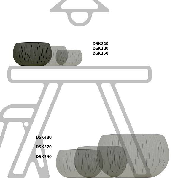 Кашпо для цветов SANDY BOWL DSK240-405U серый 2 предмета л