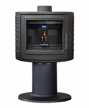 Печь-камин Puma 9кВт, чугун, с опорой, дымоход d-150мм