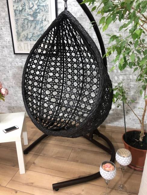 Подвесное кресло из искусственного ротанга "FRESCO", коричневый Подвесное кресло из искусственного ротанга "FRESCO", коричневый