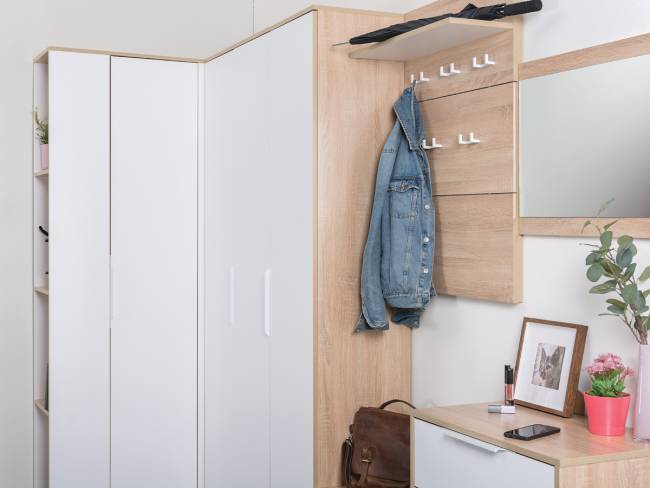 Вешалка для верхней одежды Куба Полка 10.122 цвет дуб сонома/белый премиум