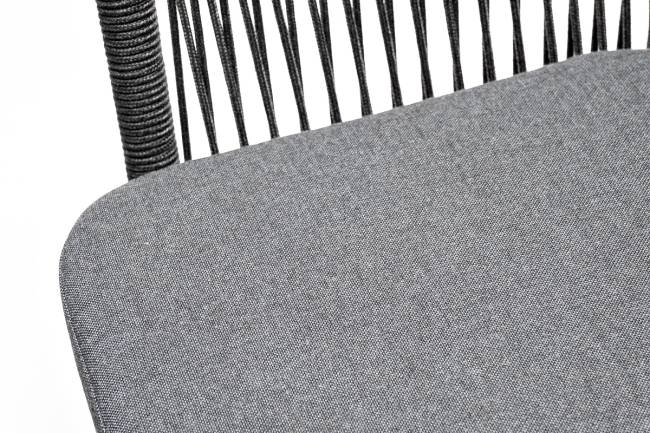 "Венето" обеденная группа на 6 персон со стульями "Марсель", каркас темно-серый, роуп темно-серый "Венето" обеденная группа на 6 персон со стульями "Марсель", каркас темно-серый, роуп темно-серый