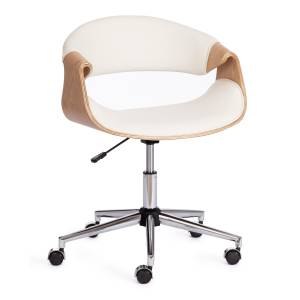 Кресло BEND  натуральный, кож/зам белый белый