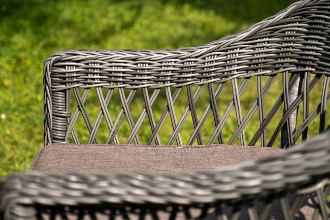 "Эспрессо - 150 S" обеденная группа плетеная, цвет графит "Эспрессо - 150 S" обеденная группа плетеная, цвет графит