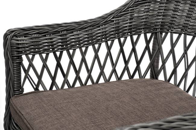 "Эспрессо - 150 S" обеденная группа плетеная, цвет графит "Эспрессо - 150 S" обеденная группа плетеная, цвет графит