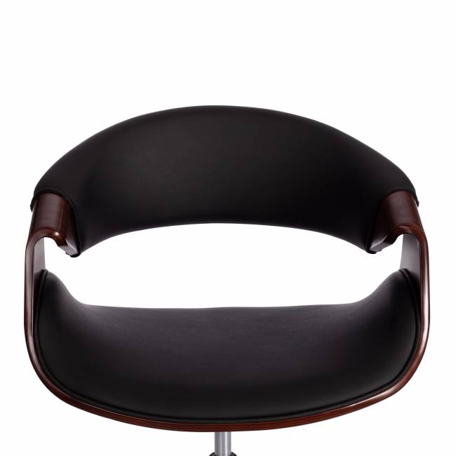 Кресло Бэнд/Bend орех, кож/зам черный черный Кресло Бэнд/Bend орех, кож/зам черный черный