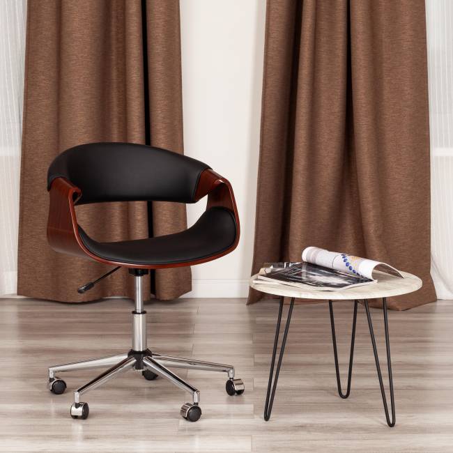 Кресло Бэнд/Bend орех, кож/зам черный черный Кресло Бэнд/Bend орех, кож/зам черный черный