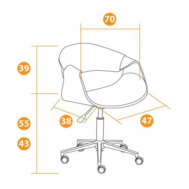 Кресло Бэнд/Bend орех, кож/зам черный черный Кресло Бэнд/Bend орех, кож/зам черный черный