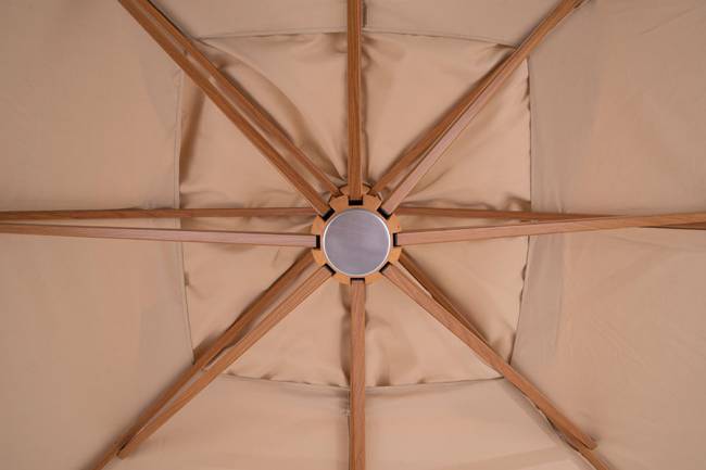 "Корсика" зонт уличный 3х3м на боковой алюминиевой опоре, цвет под дерево