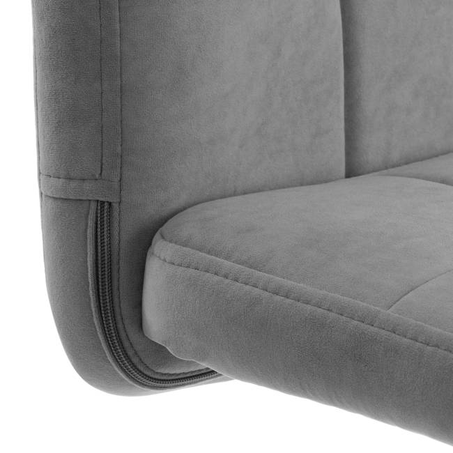 Комплект кресло+стул Бари/Bari LT, велюр, серый/черный, 29 серый/черный флок