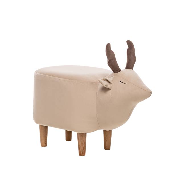 Пуф Leset Оленёнок V18 бежевый, компаньон V23 молочный шоколад Бук Пуф Leset Оленёнок V18 бежевый, компаньон V23 молочный шоколад Бук