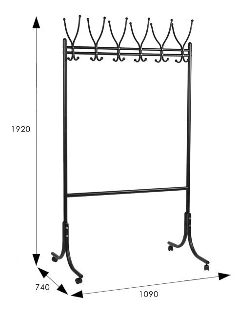 Вешалка напольная на колесах М 11 металлик Вешалка напольная на колесах М 11 металлик