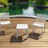 Столик пластиковый для лежака Ocean Side Table белый 450х450х450 мм