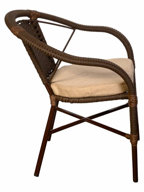 Кресло Bali (Бали) из искусственного ротанга, орех