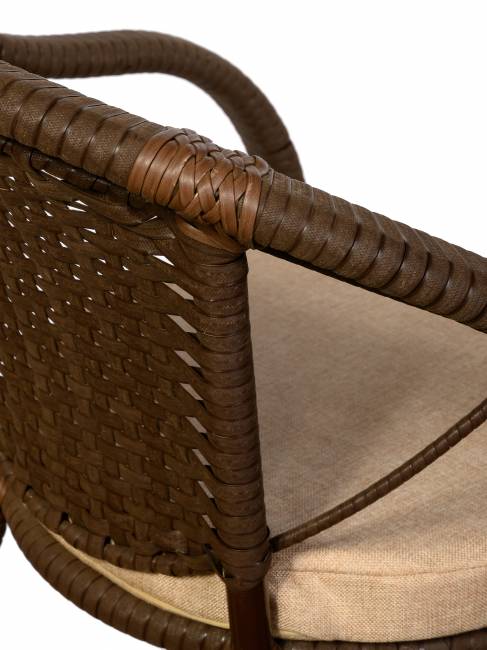 Кресло Bali (Бали) из искусственного ротанга, орех
