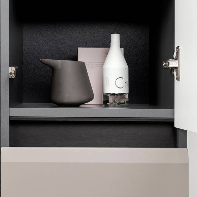 Шкаф с ящиком Сидней 13.202 цвет антрацит/МДФ веллюто капучино Шкаф с ящиком Сидней 13.202 цвет антрацит/МДФ веллюто капучино