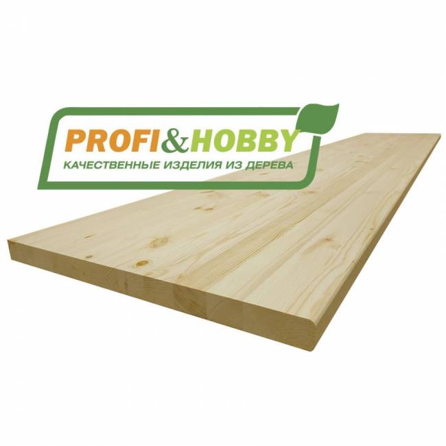 Столешница для кухни 3100 х 600 х 40 сосна, А сращенный, без покраски