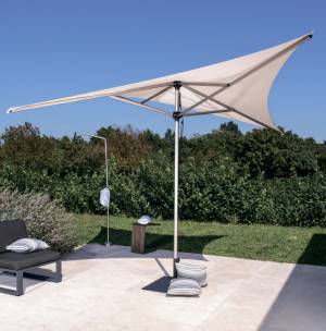 Зонт-парусник 2.9х2.9 м Vela Titanium титан, слоновая кость 2900х2900 мм